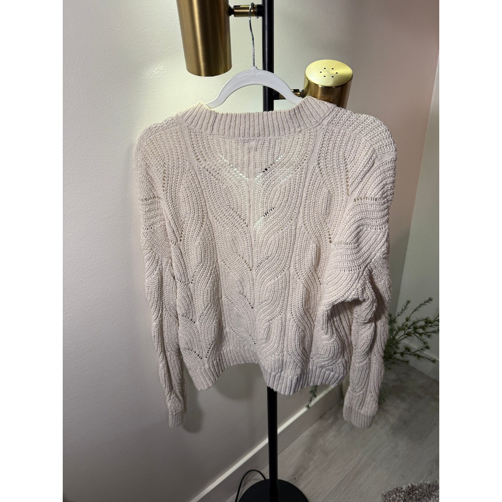 Madewell cardigan pointelle bone neutral 3 button essential knitwear capsule SM - Picture 8 of 8